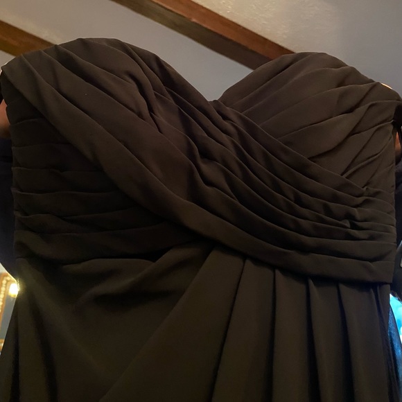 ⚡️SOLD⚡️Mori Lee Black Strapless Dress - Picture 4 of 6